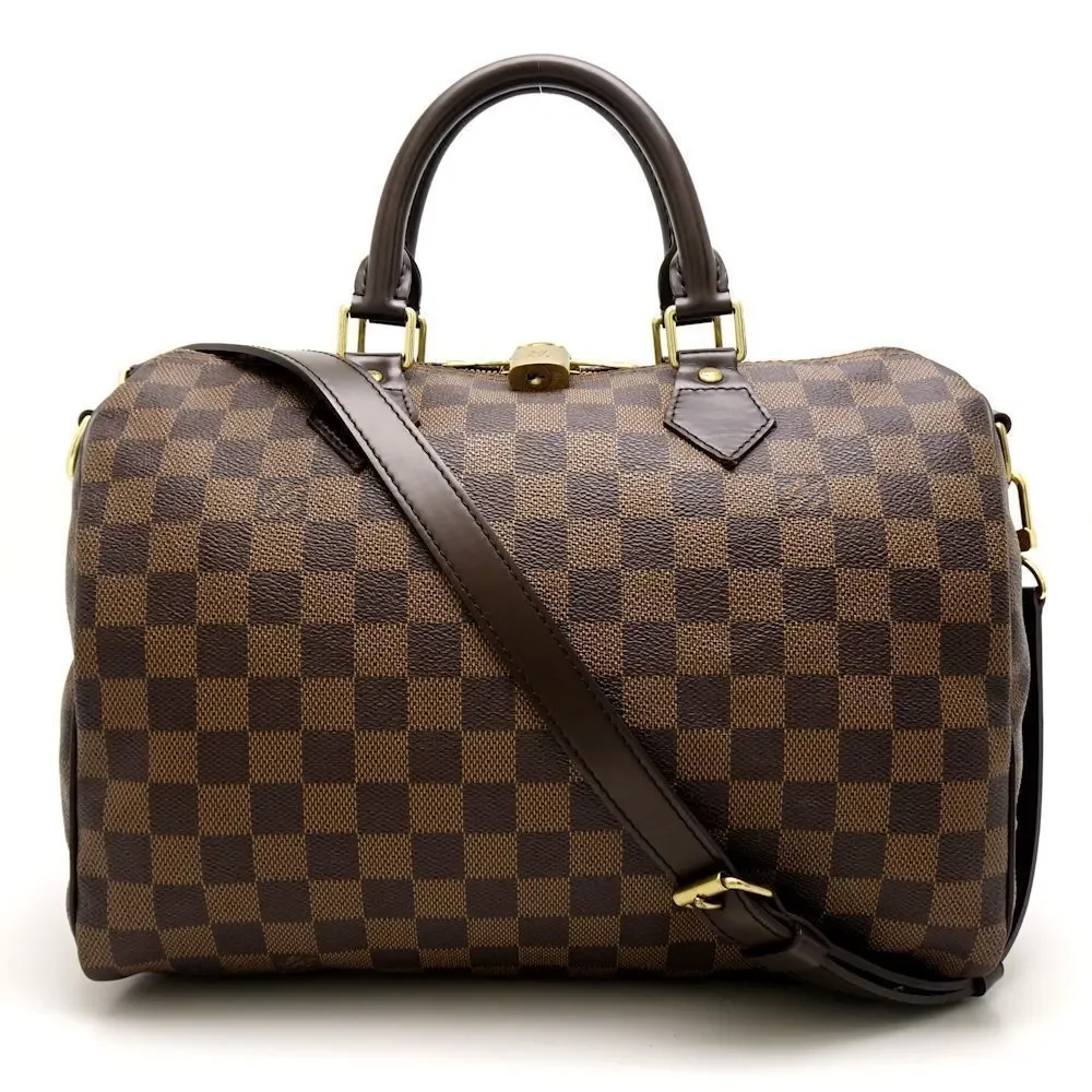 Louis Vuitton Damier Speedy Bandouliere 30 Ebene Shoulder Bag